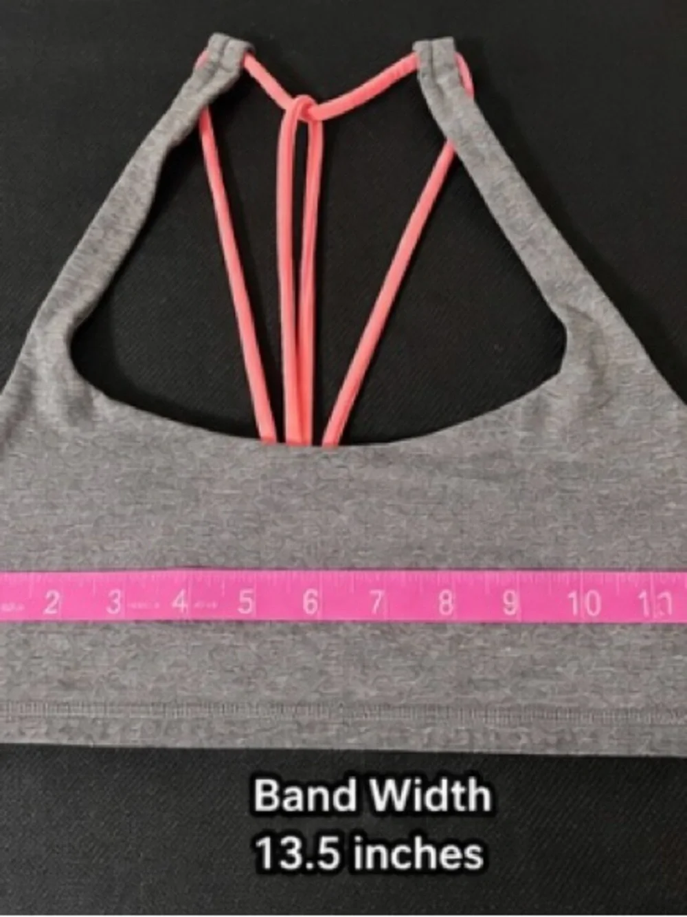 Lululemon Strappy Back Sports Bra | Heather Gray Pink Athleisure Size Small 045